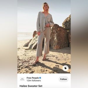 FP Free People Hailee Sweater Set XS, grey colour